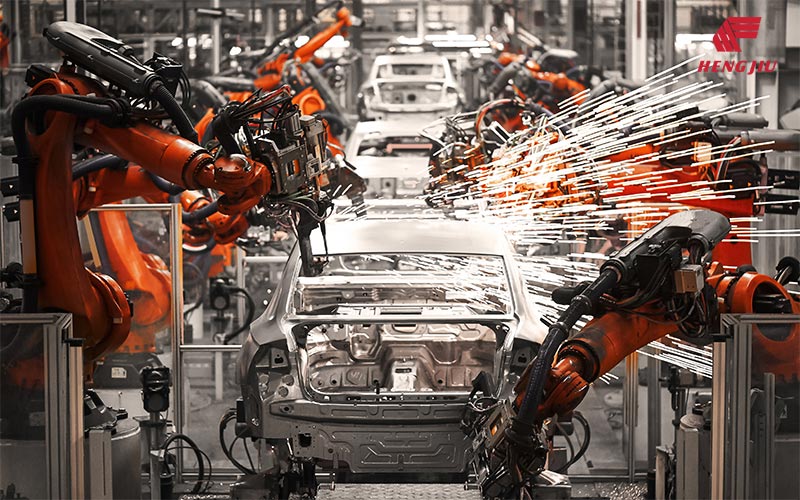 Automobile production line chain application